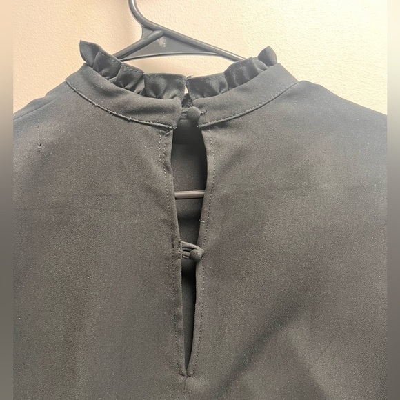 CODE X MODE Women’s Black Long Sleeve Ruffle Crop Top - Size XS - Picture 10 of 10